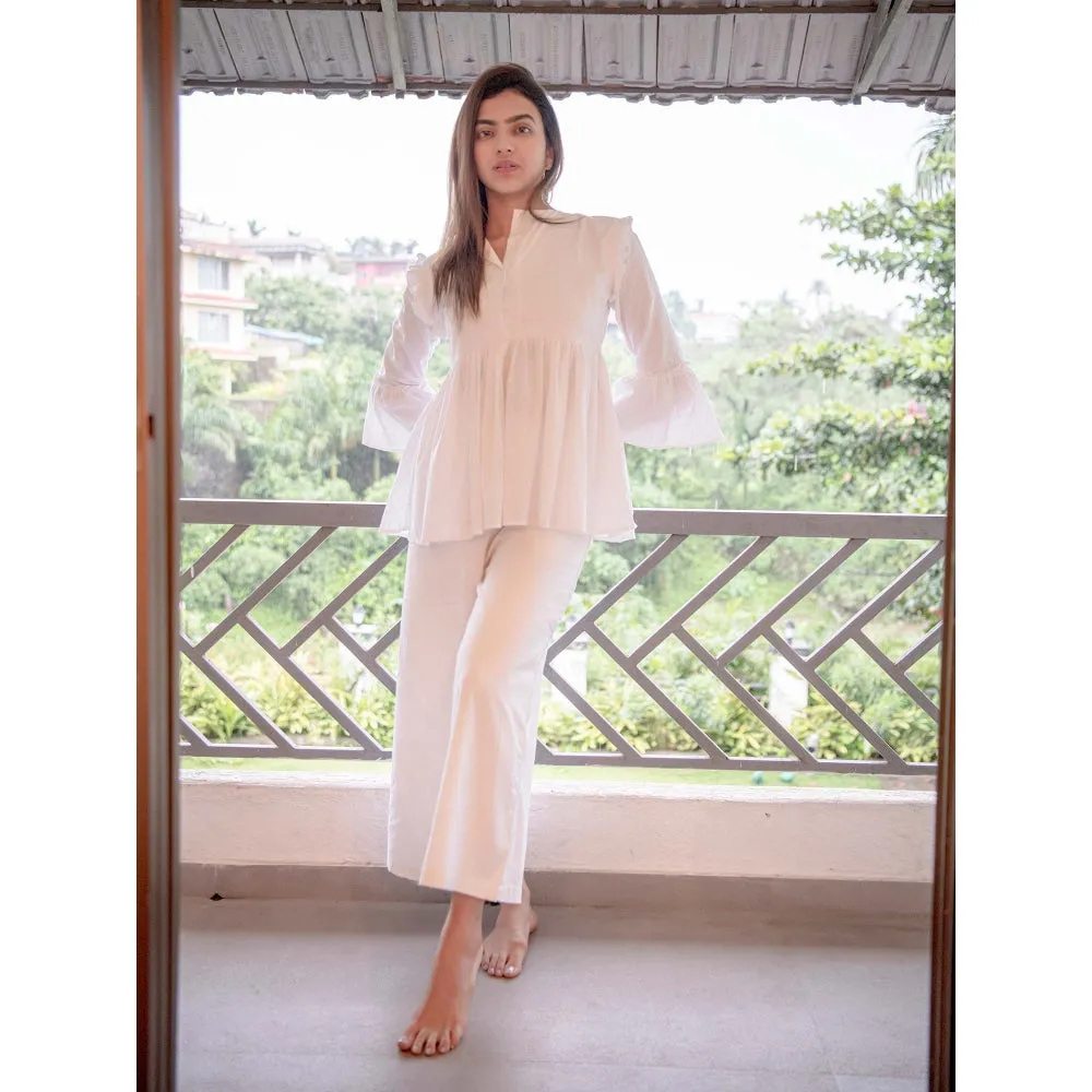 MONK & MEI Mariyam Top & Bottoms White