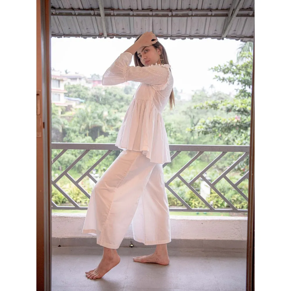 MONK & MEI Mariyam Top & Bottoms White