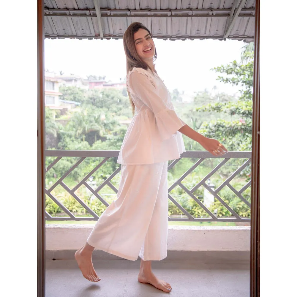 MONK & MEI Mariyam Top & Bottoms White