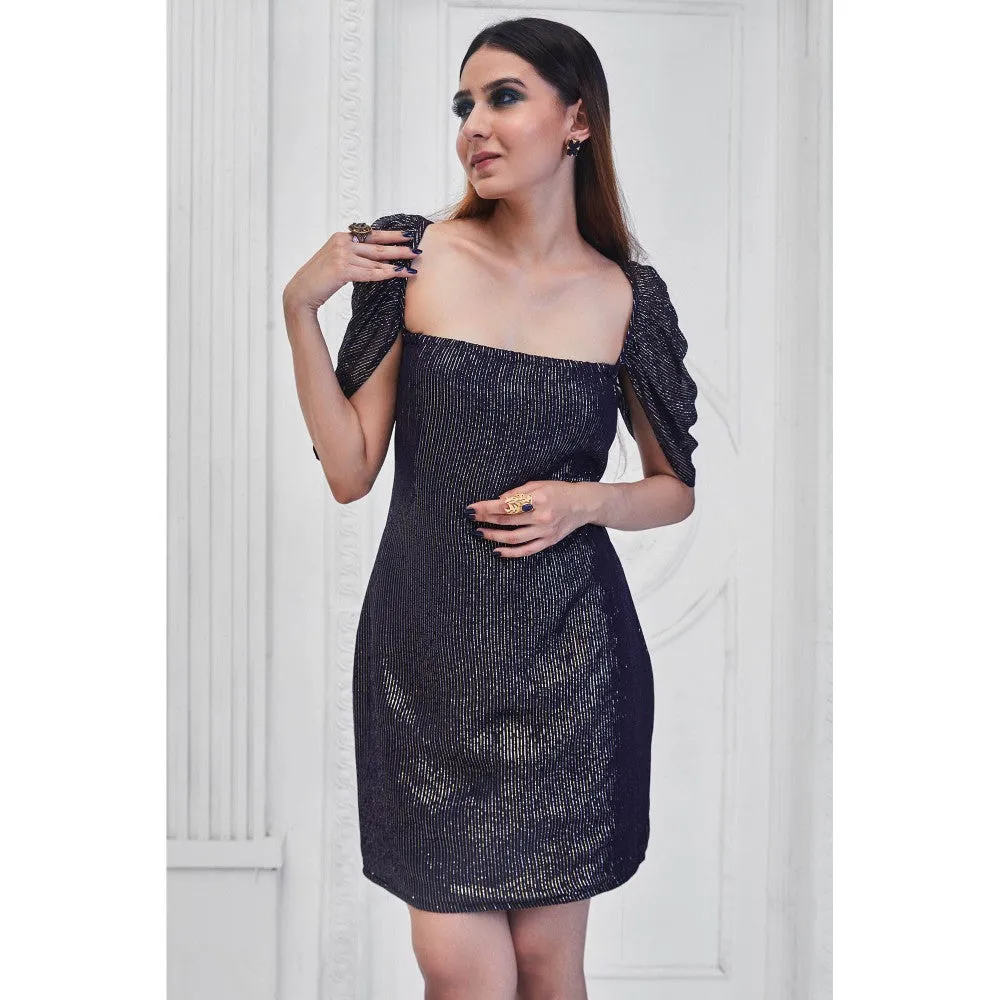 MONK & MEI Mia Straight Dress Blue
