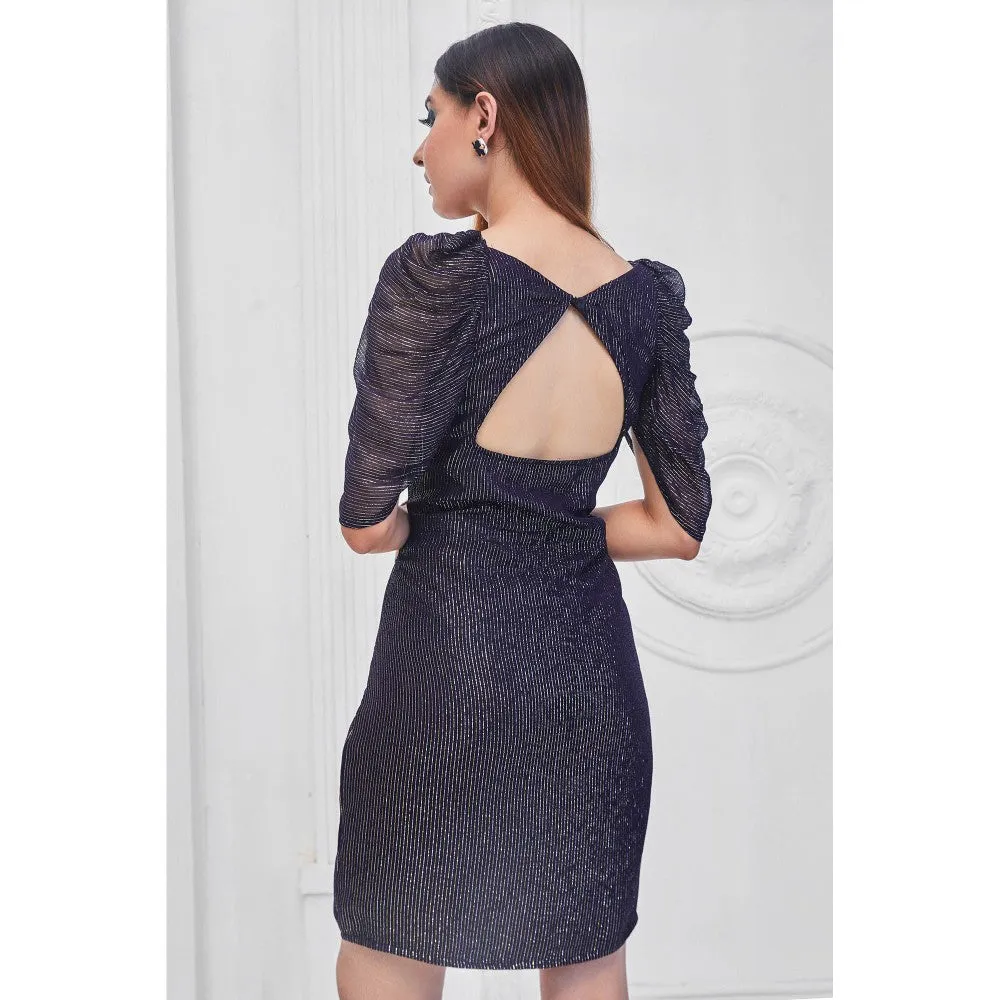 MONK & MEI Mia Straight Dress Blue