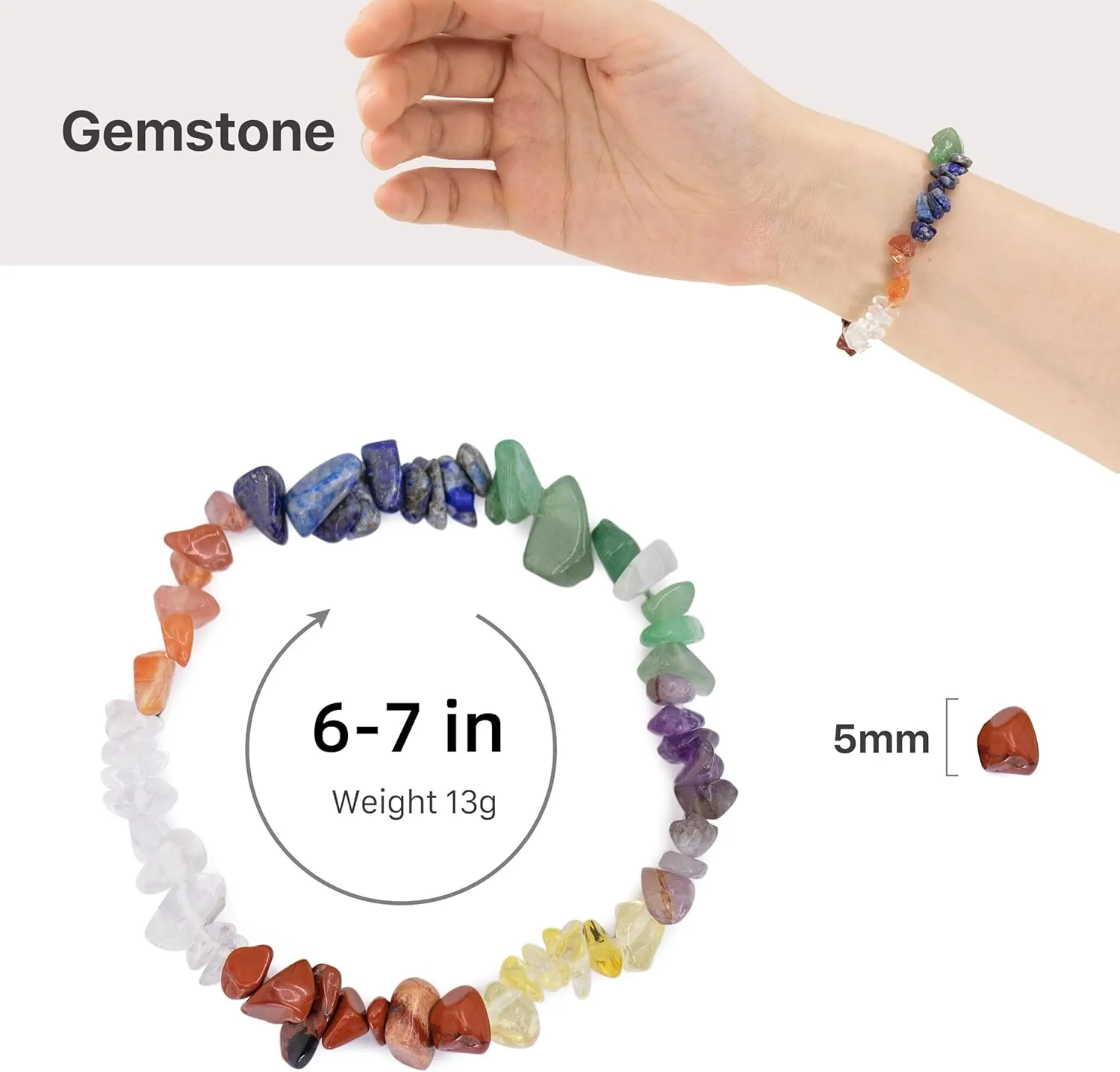 Natural Crystal Stone Bracelet with Healing Pendant Necklace Set Raw Stone Gemstone Gold Plated Open Adjustable Ring for Women's Jewelry Gift