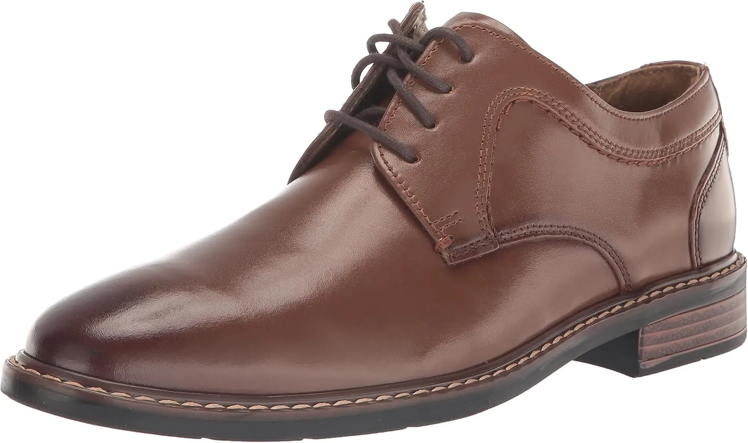 Nunn Bush Men's Hayden Plain Toe Oxford Dress Casual Leather Lace Up Shoes
