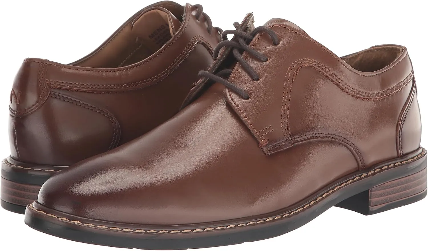 Nunn Bush Men's Hayden Plain Toe Oxford Dress Casual Leather Lace Up Shoes