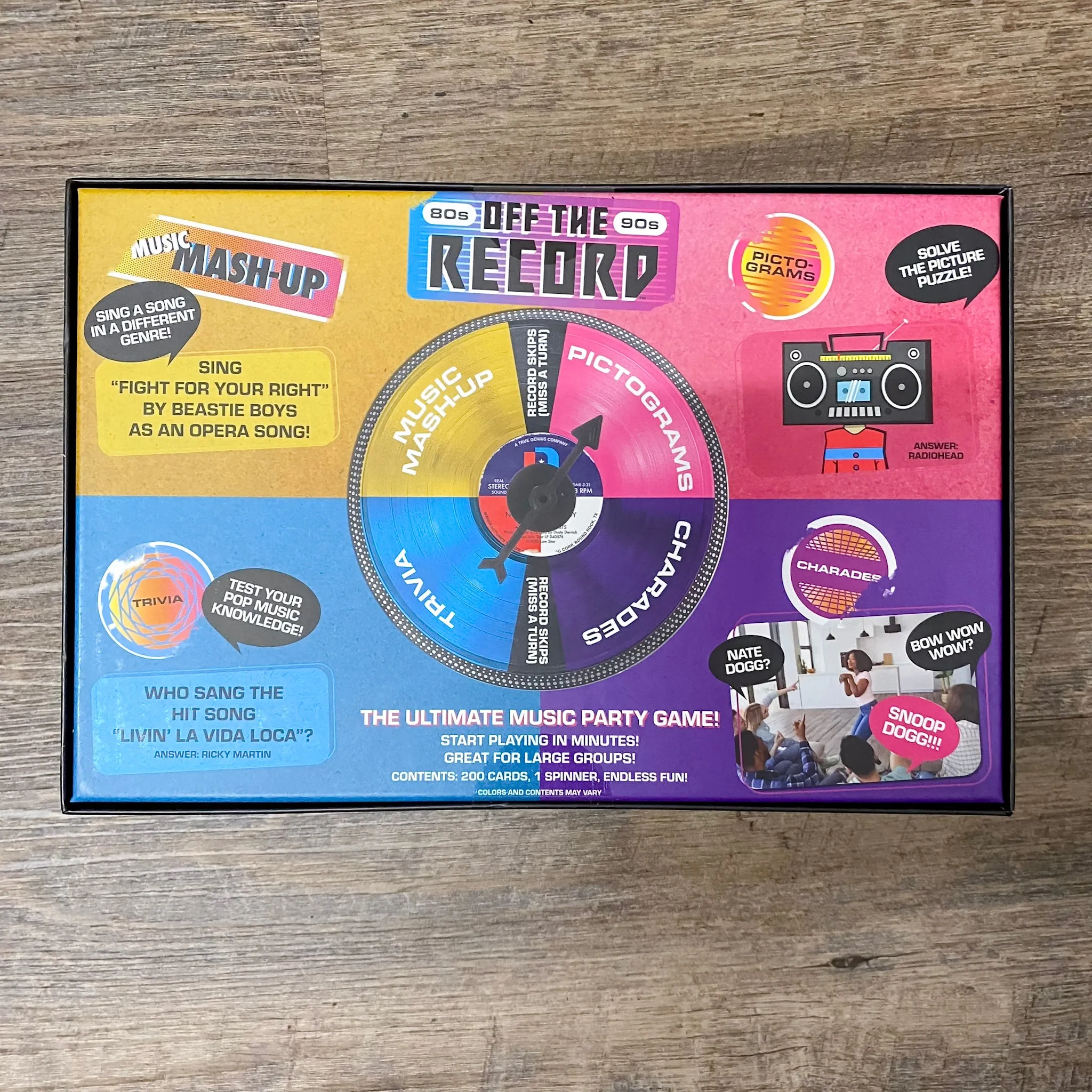 Off The Record Party Game for 80's and 90's Music Fans