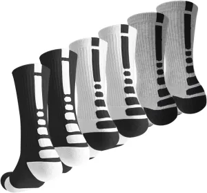 OLCHEE Boys Sock Basketball Soccer Hiking Ski Athletic Outdoor Sports Thick Calf High Crew Socks Multipack
