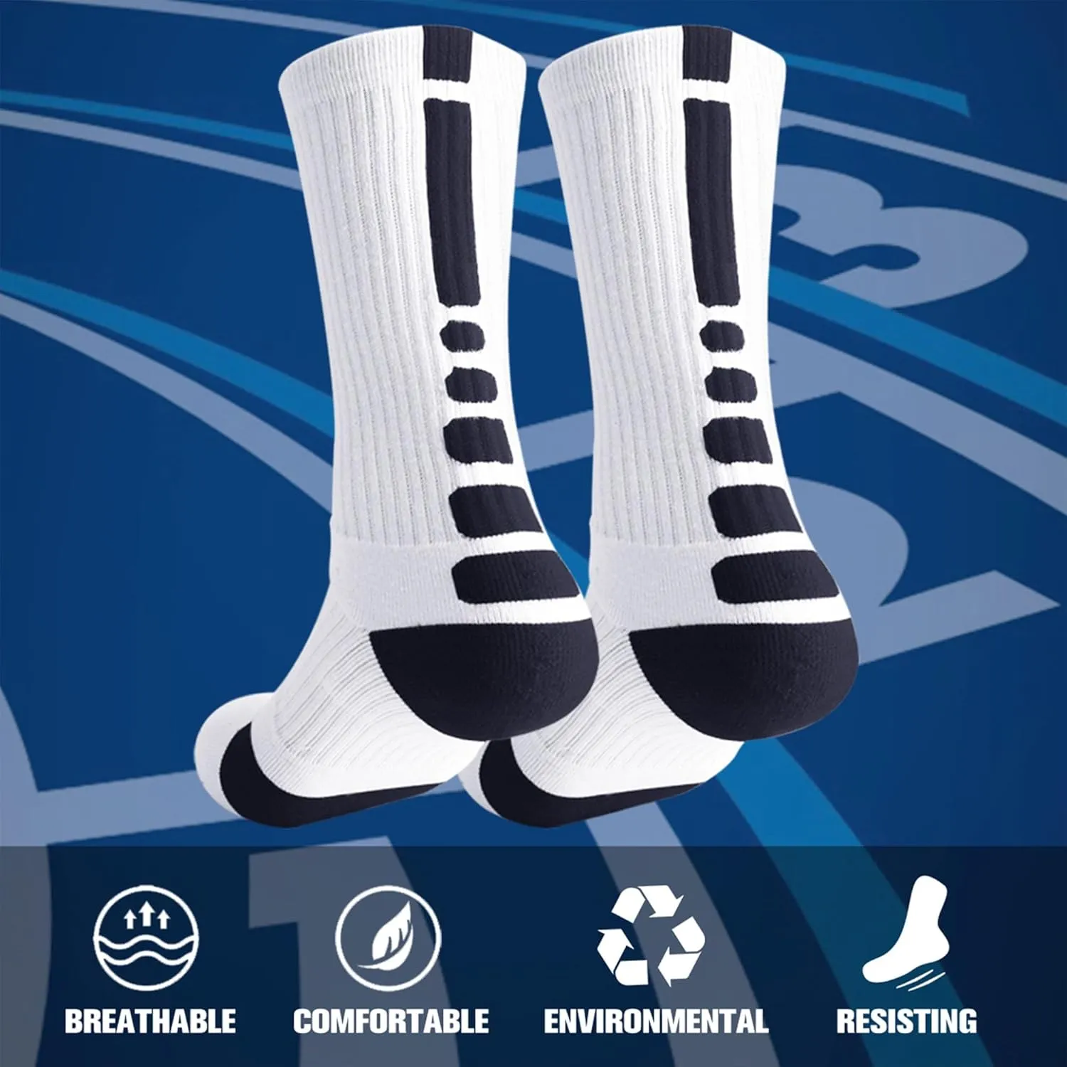 OLCHEE Boys Sock Basketball Soccer Hiking Ski Athletic Outdoor Sports Thick Calf High Crew Socks Multipack