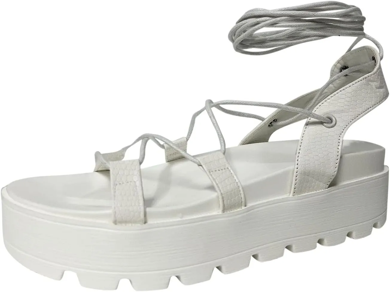 peqiut Casual Sandals Women Platform Orthopedic Sandals for Women Anti Slip Lace Up Comfortable Beach Sandals Shoes