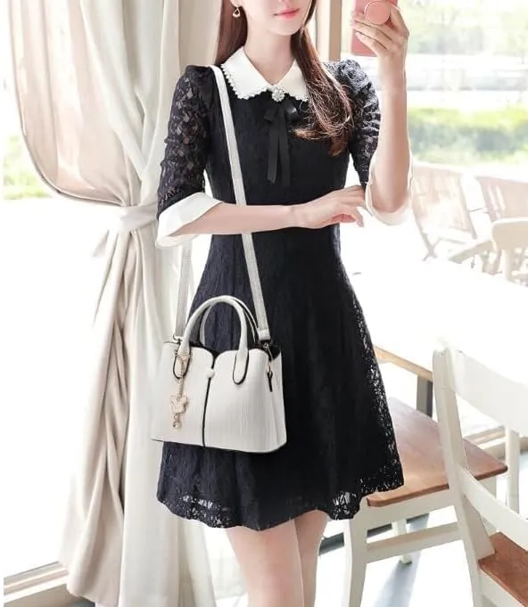Portable Fashion Women's Shoulder Crossbody Bag Purses Leather Zipper Compartment Handbags Satchel Tote Wallets