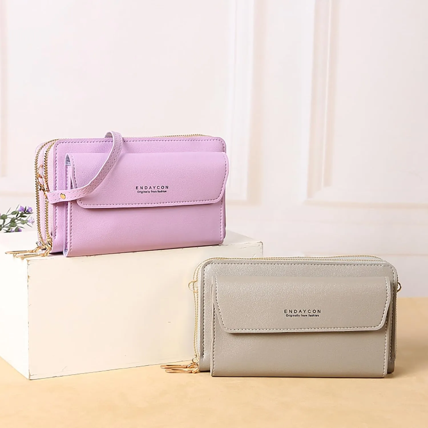 Puffy Crossbody Bags for Women Crossbody Purses and Handbags Lightweight Pocketbook Nylon Quilted Shoulder Purse(Purple)