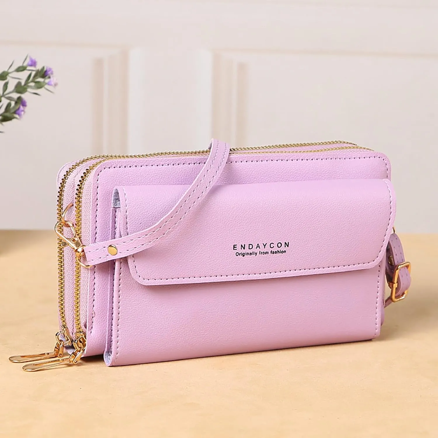Puffy Crossbody Bags for Women Crossbody Purses and Handbags Lightweight Pocketbook Nylon Quilted Shoulder Purse(Purple)