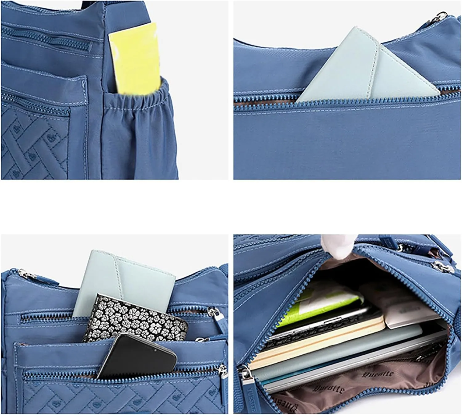 Puffy Crossbody Bags for Women Stadium Crossbody Messenger Bags for Concerts Sporting Events Small Makeup Bag(Blue)