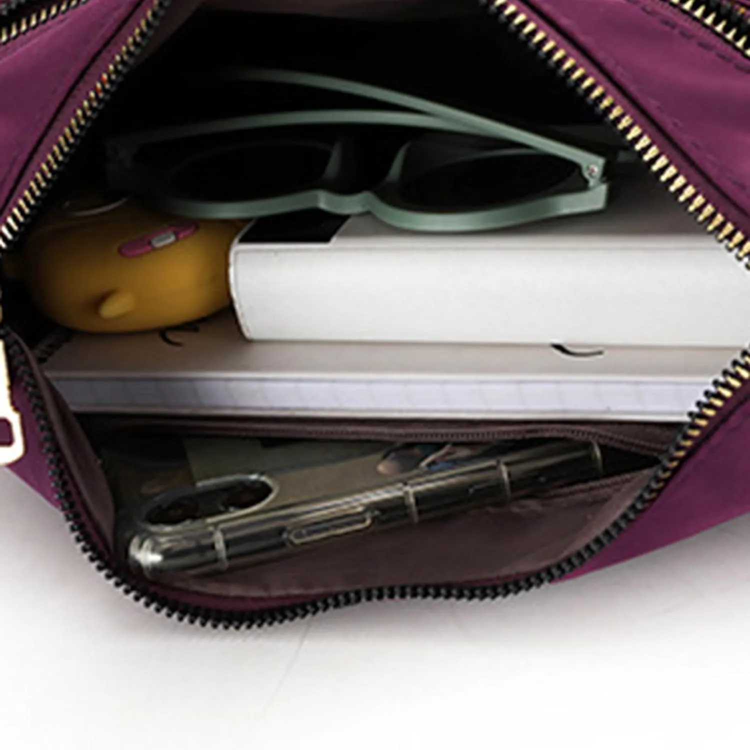 Puffy Crossbody Bags for Women Waterproof Nylon Crossbody Bags for Woman Trendy Carry on Bag for Airplanes Women(Black)