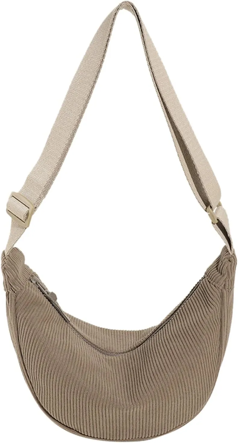 Purses for Women Crossbody Anti Theft Fashion Canvas Hippie Crossbody Bags Carry on Bag for Airplanes Women(Khaki)
