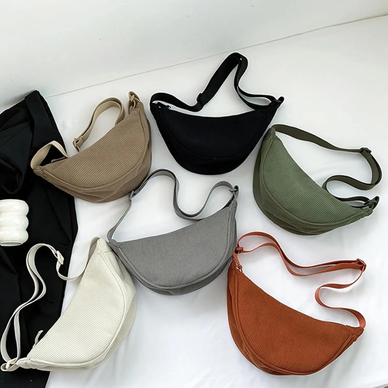 Purses for Women Crossbody Anti Theft Fashion Canvas Hippie Crossbody Bags Carry on Bag for Airplanes Women(Khaki)