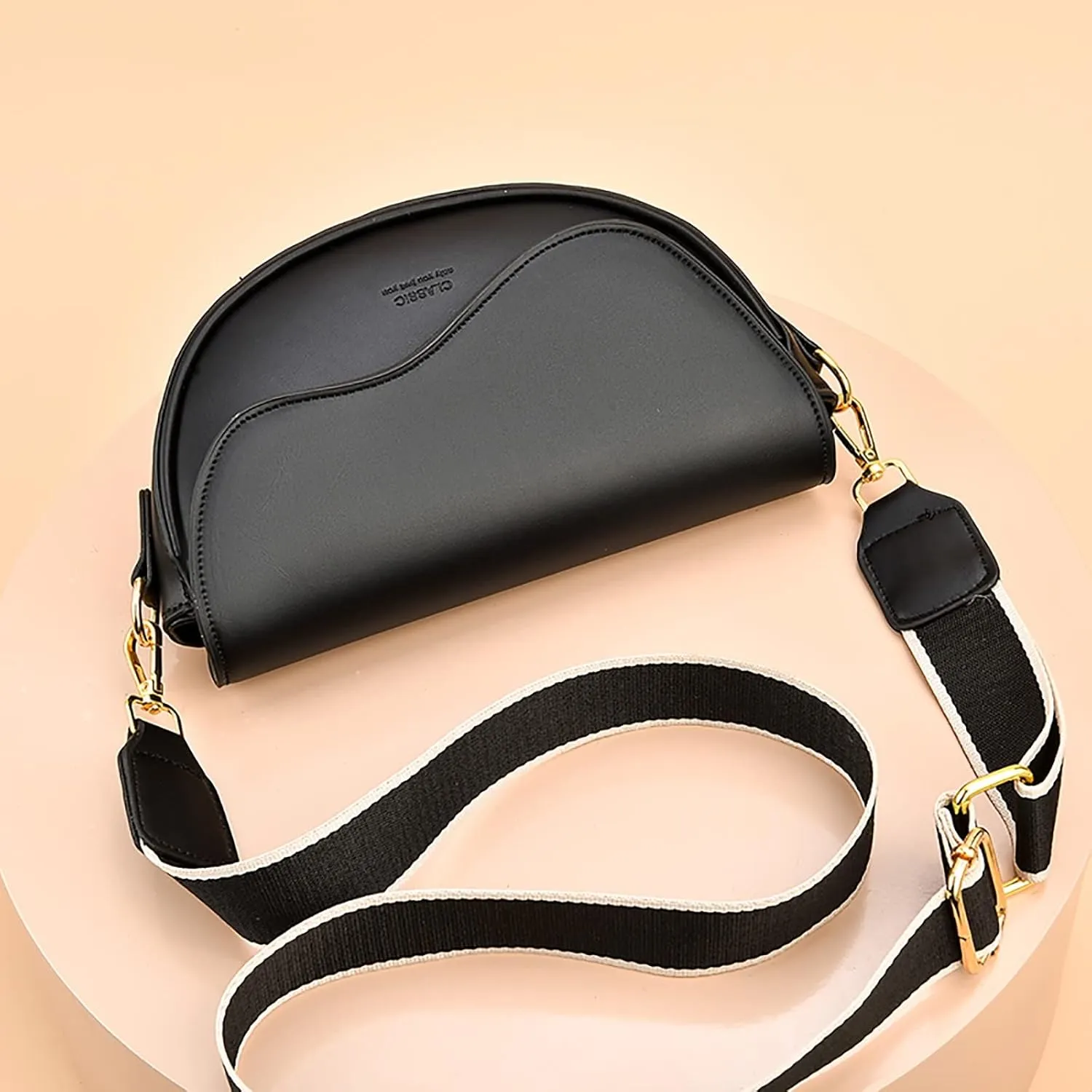 Purses for Women Crossbody Anti Theft Fashion Cotton Canvas Handbags Tote Purses Multi Compartment Purse(Black)