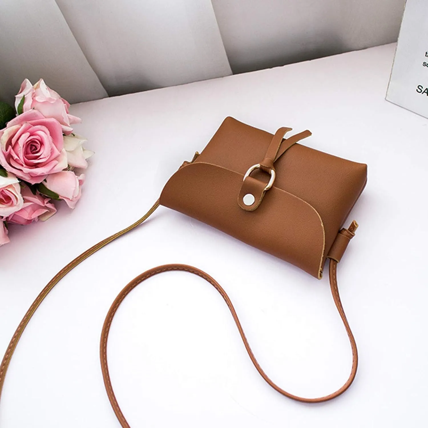 Purses for Women Crossbody Anti Theft Satchel Purses with Multi Zipper Pocket Cute Purse for Women Trendy(Brown)
