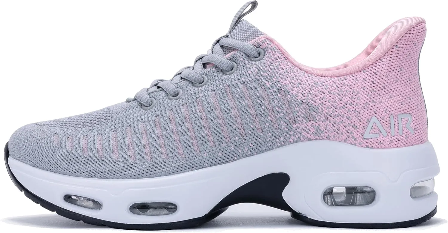 Quseek Women's Slip on Walking Shoes Comfortable Air Running Tennis Shoes Athletic Gym Workout Jogging Fashion Sneakers US 6-11