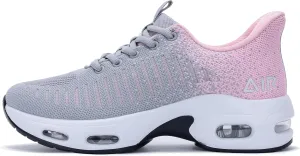 Quseek Women's Slip on Walking Shoes Comfortable Air Running Tennis Shoes Athletic Gym Workout Jogging Fashion Sneakers US 6-11
