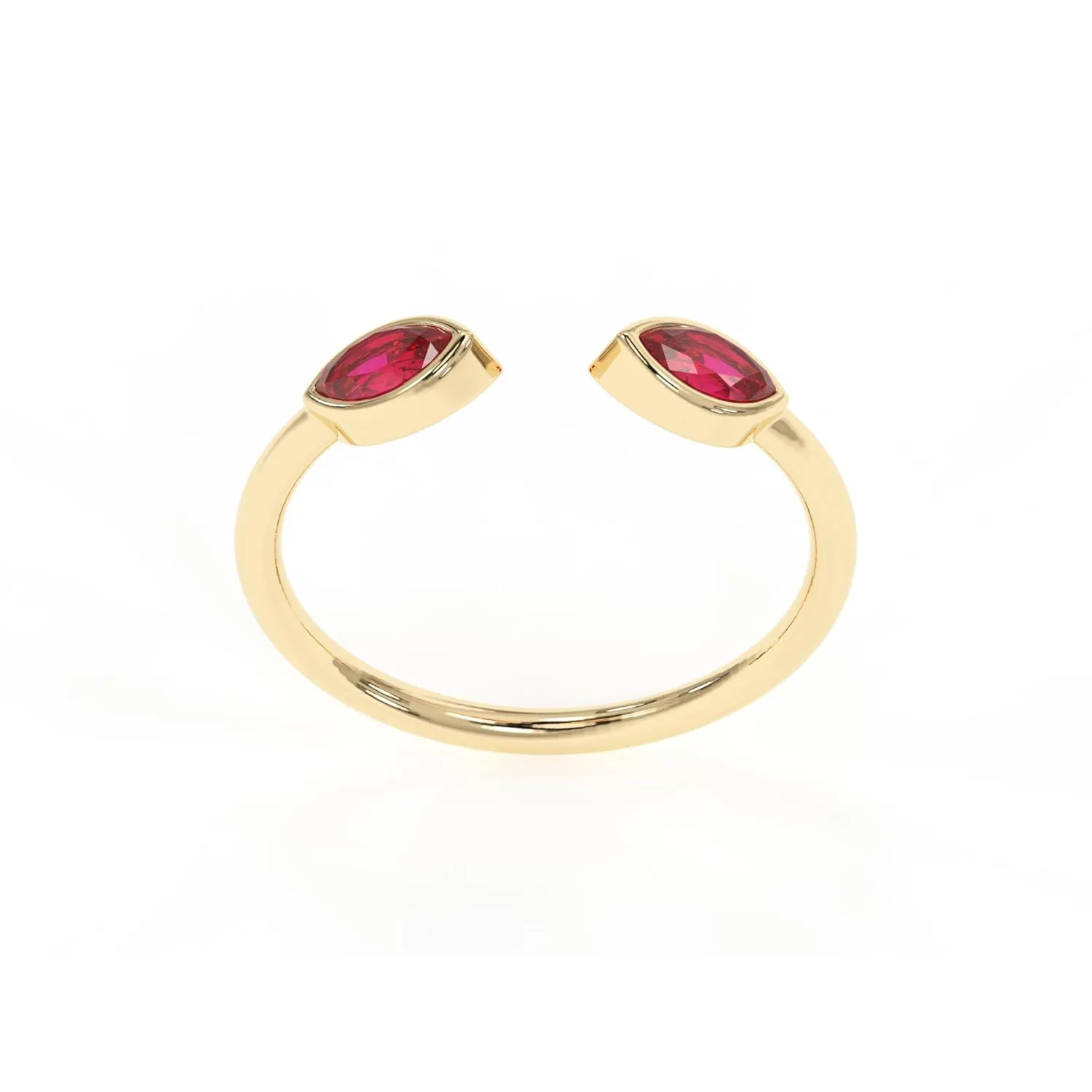 Ruby Rings, 18K Gold Rings for Women Teen Girls That Don't Tarnish - Real 925 Sterling Silver Rings, Stackable, Chunky, Dainty July Birthstone Gifts (Anillos Para Mujer, Marquise - Size 6)