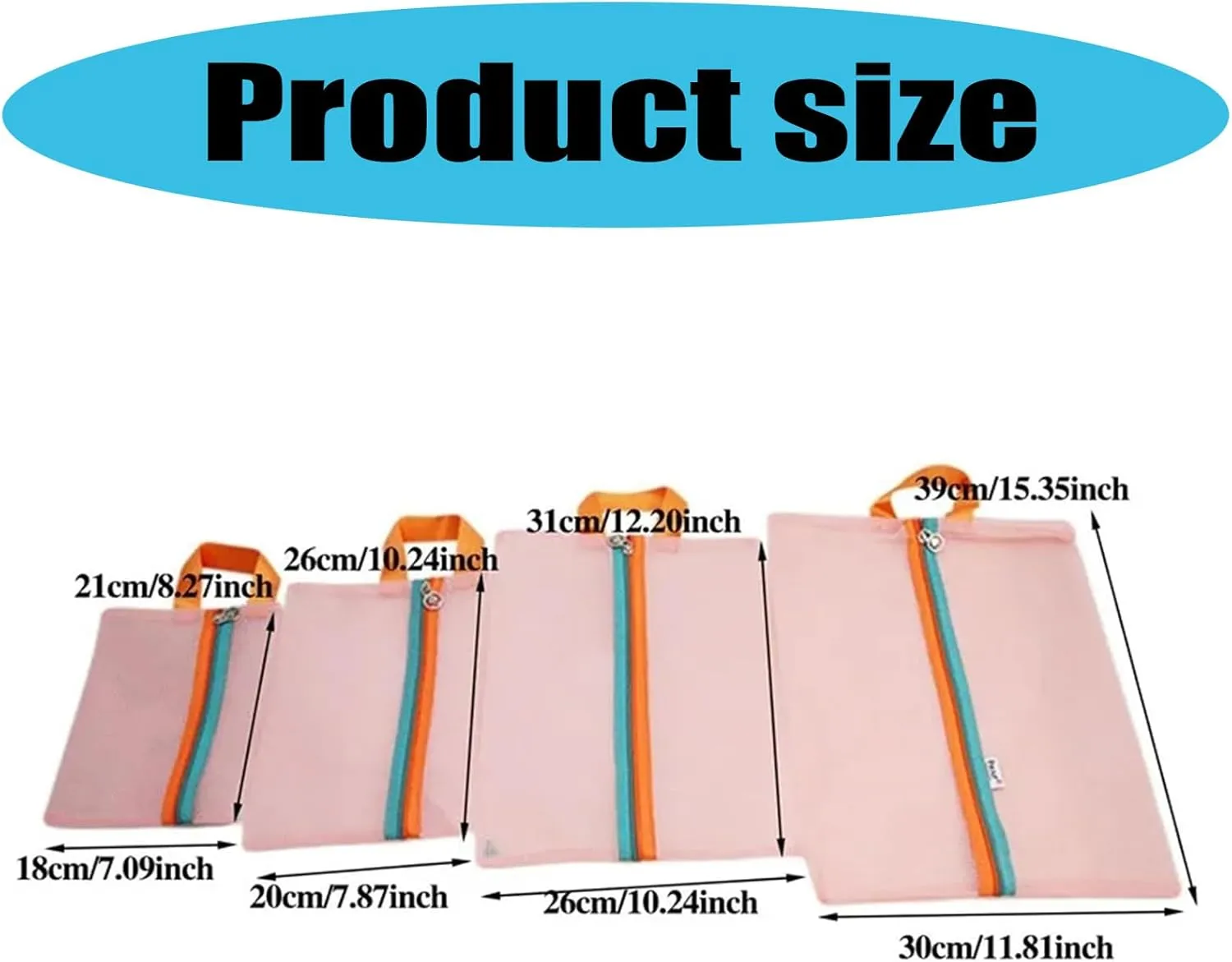 Set Of 4 Multipurpose Polyester Meshes Storage Bags For Clothes And Accessories Ideal For Travel And Home Organization