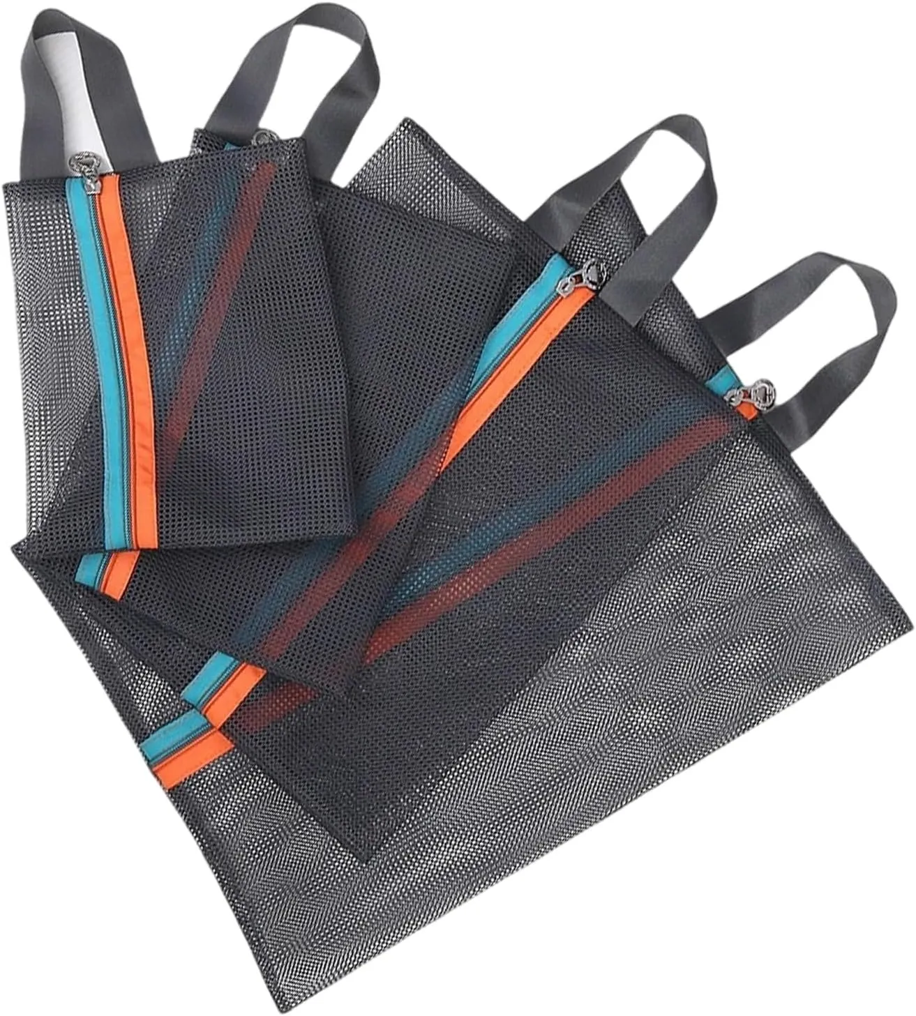 Set Of 4 Multipurpose Polyester Meshes Storage Bags For Clothes And Accessories Ideal For Travel And Home Organization