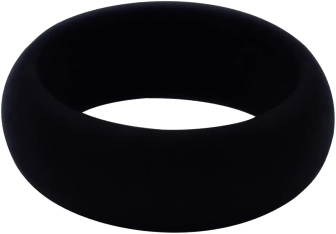 Silicone Wedding Rings for Men Silicone Rubber Wedding Bands 7 Pack & Singles 8.0mm Width Comfortable Silicone Ring