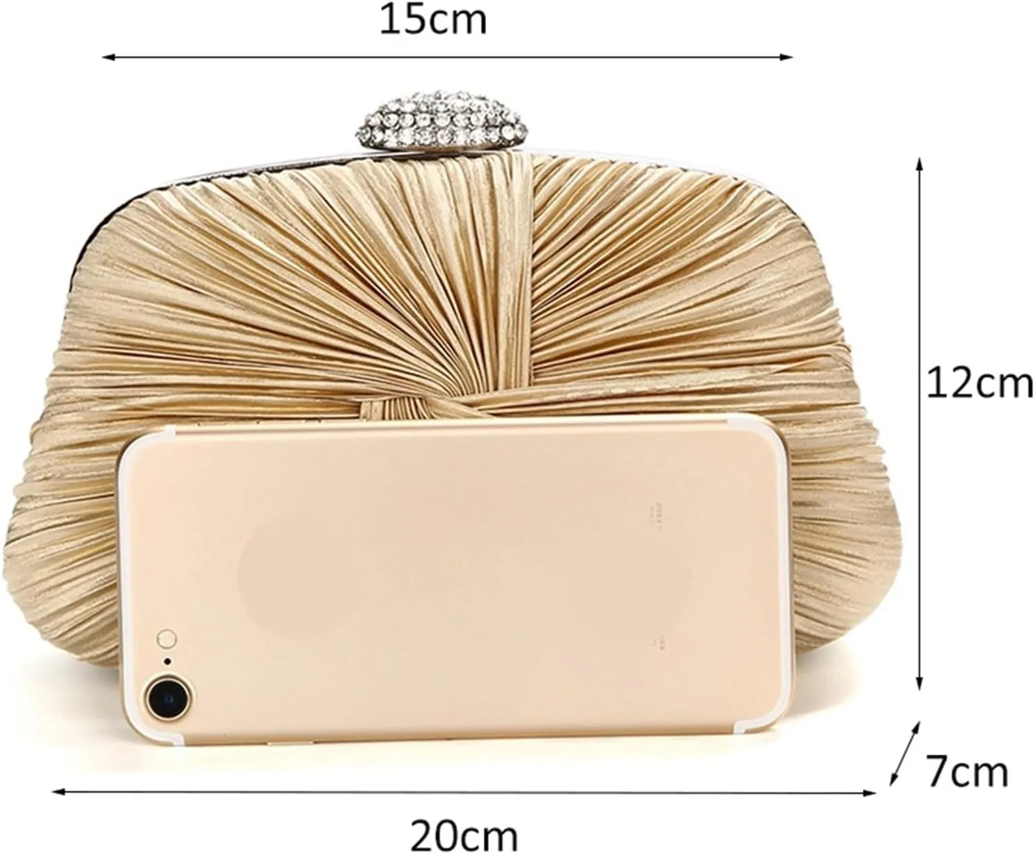 Silver Women's Square Party Clutch Wedding Evening Female Clutches Purse Luxury