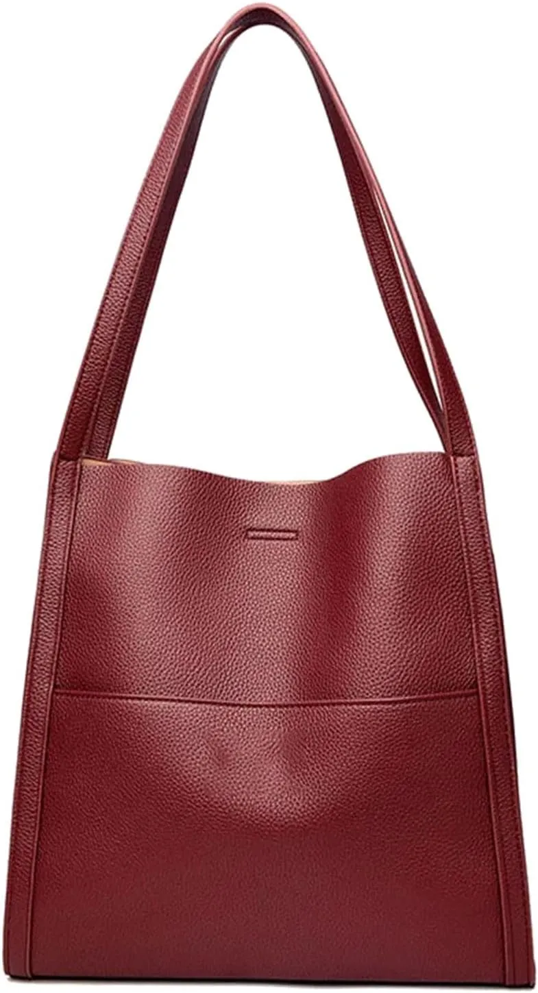 Simple Solid Color PU Leather Shoulder Bag Large Capacity PU Leather Handbag Crossbody Bags Bulk Canvas Tote Bags