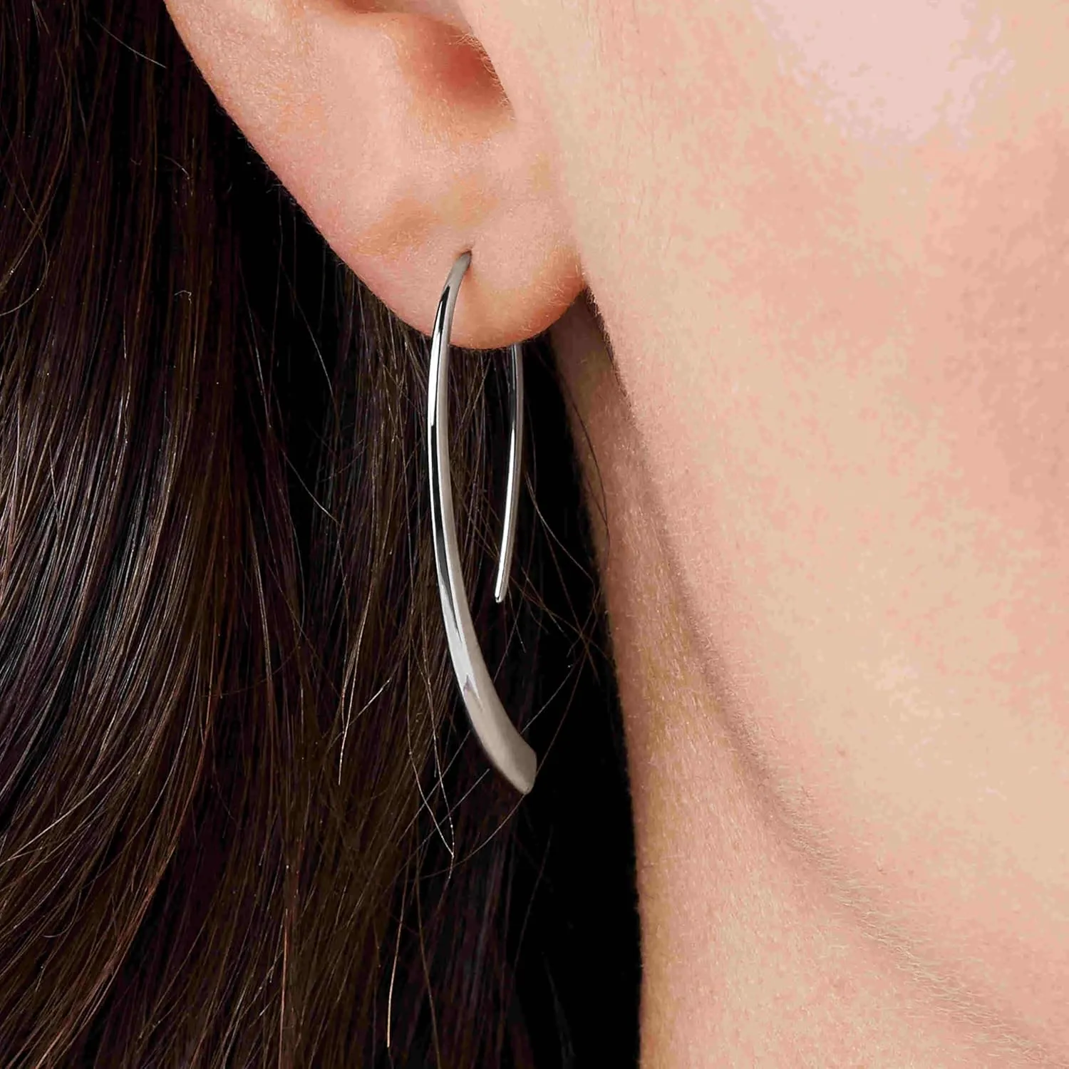 Skagen Women's Minimalist Silver, Rose Gold or Gold Tone Stainless Steel Drop Earrings
