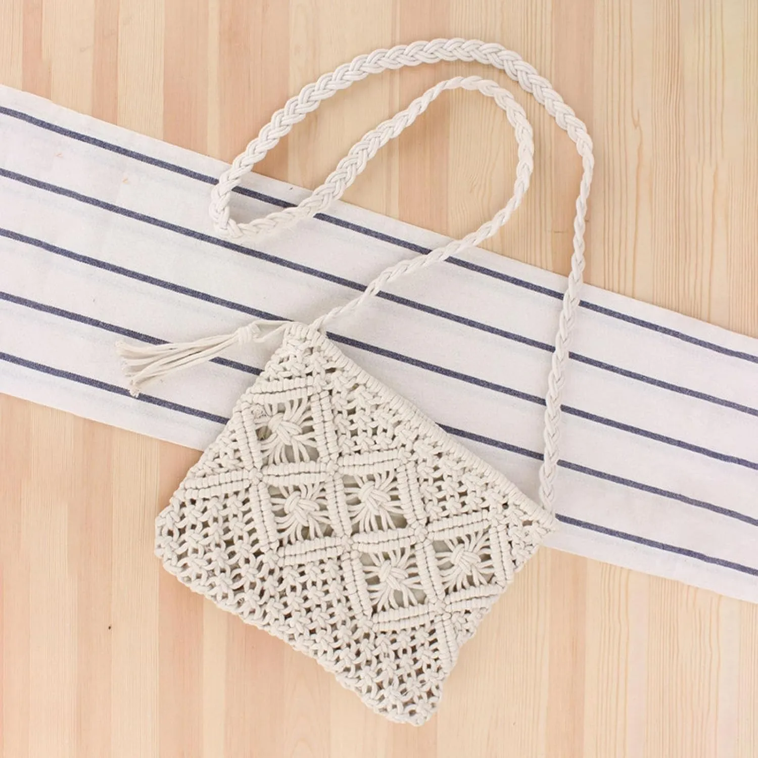 Sling Bags for Women Anti Theft Travel Fabric Nylon Multi Pocket Crossbody Bags Cute Purse for Women Trendy(White)