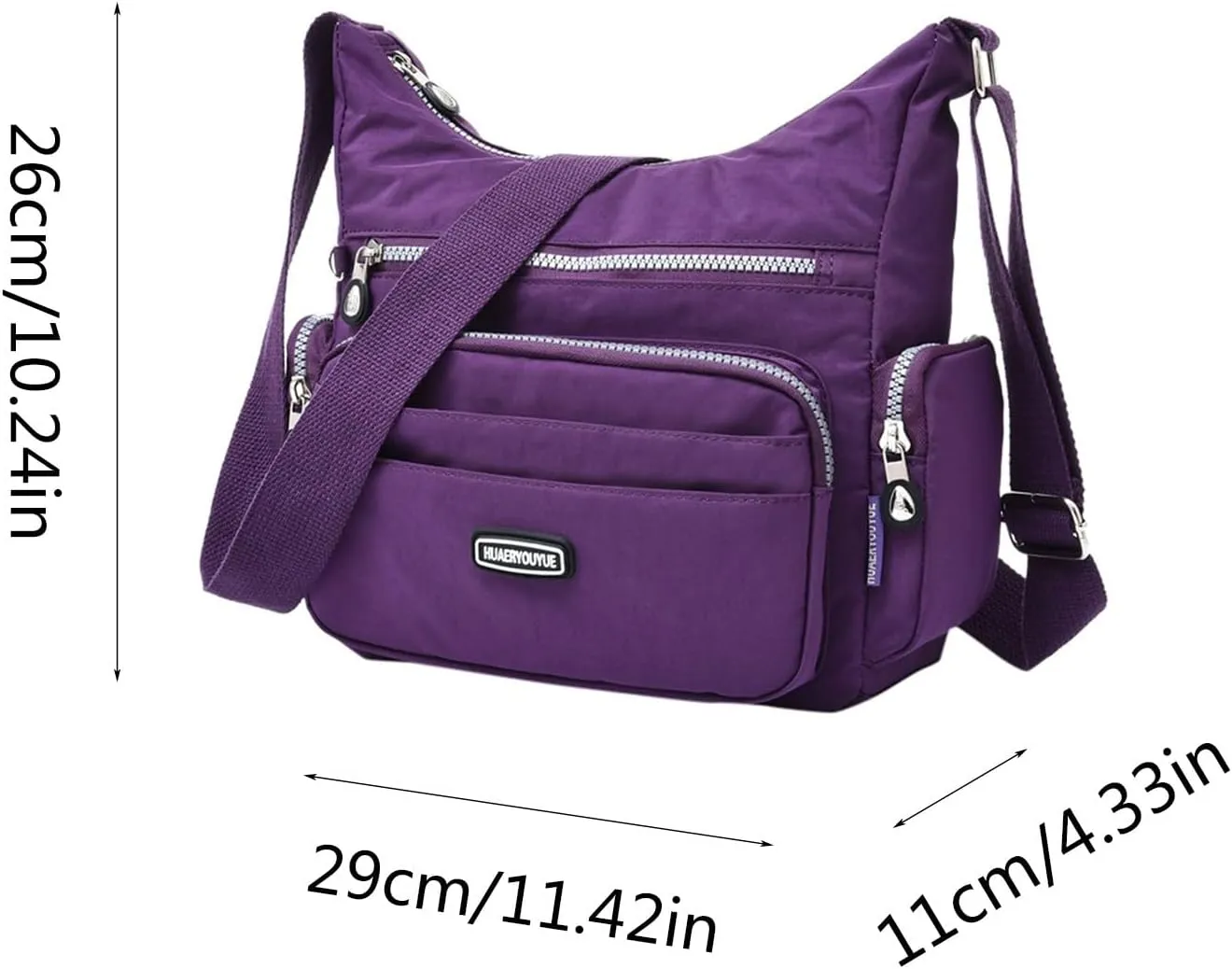 Sling Bags for Women Anti Theft Travel Waterproof Nylon Crossbody Bags for Woman Trendy Clear Fanny Pack(B)