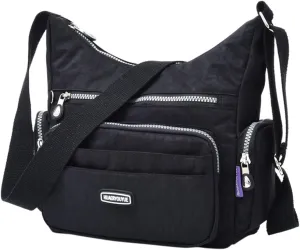 Sling Bags for Women Anti Theft Travel Waterproof Nylon Crossbody Bags for Woman Trendy Clear Fanny Pack(B)