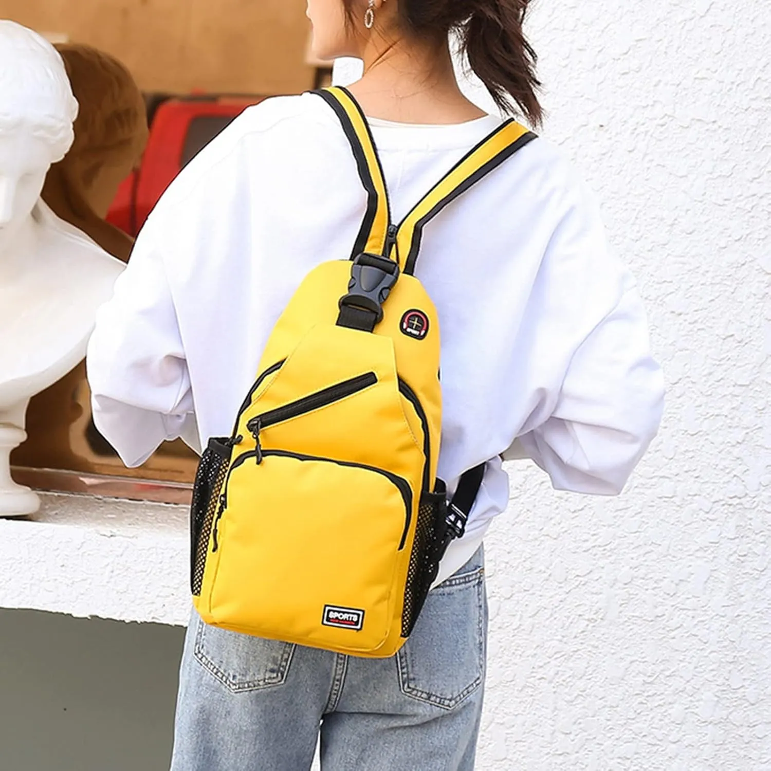 Small Backpack Purses for Women Mini Phone Purses with Crossbody Strap and Wallet Hiking Essentials Bag(Yellow)
