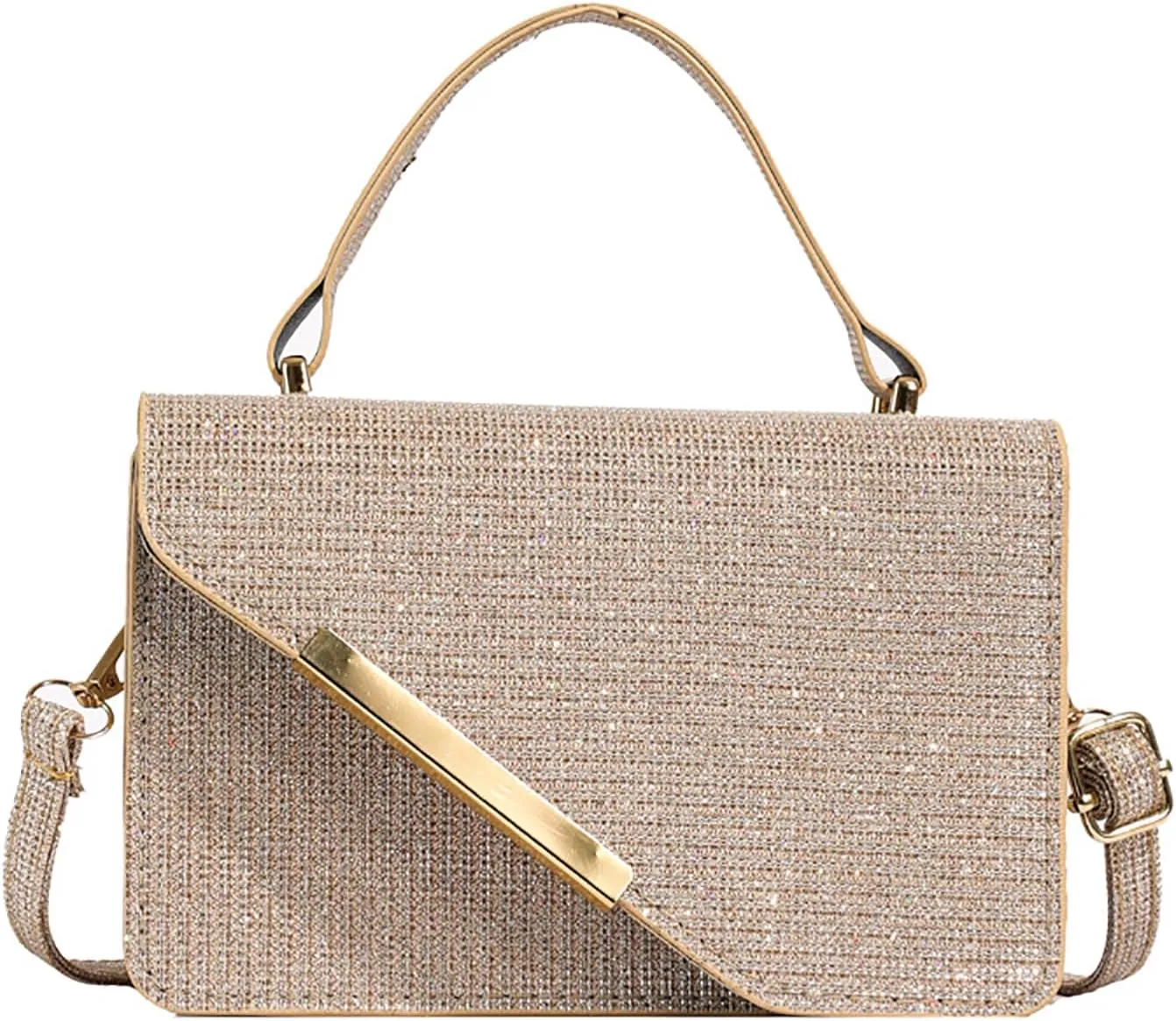 Small Crossbody Bags Sparkly Purse for Women, Evening Handbags Formal Clutch Purses with Removable Strap