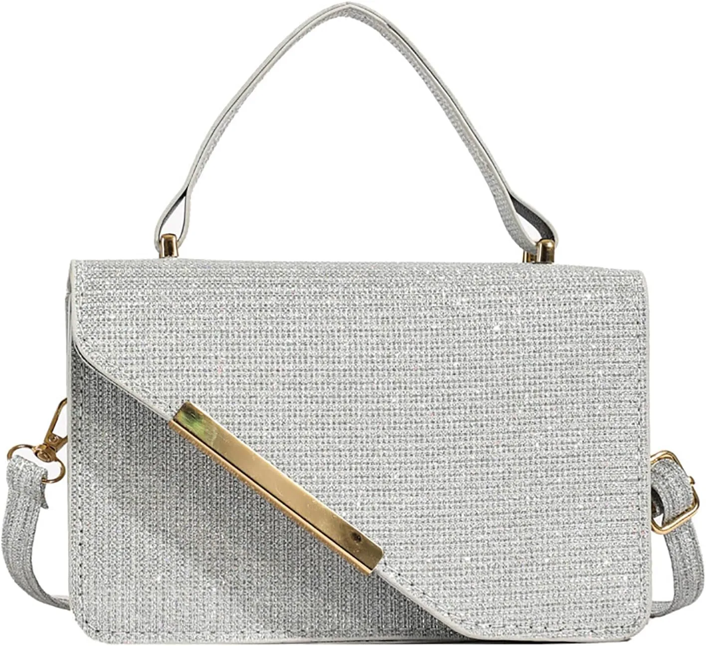 Small Crossbody Bags Sparkly Purse for Women, Evening Handbags Formal Clutch Purses with Removable Strap