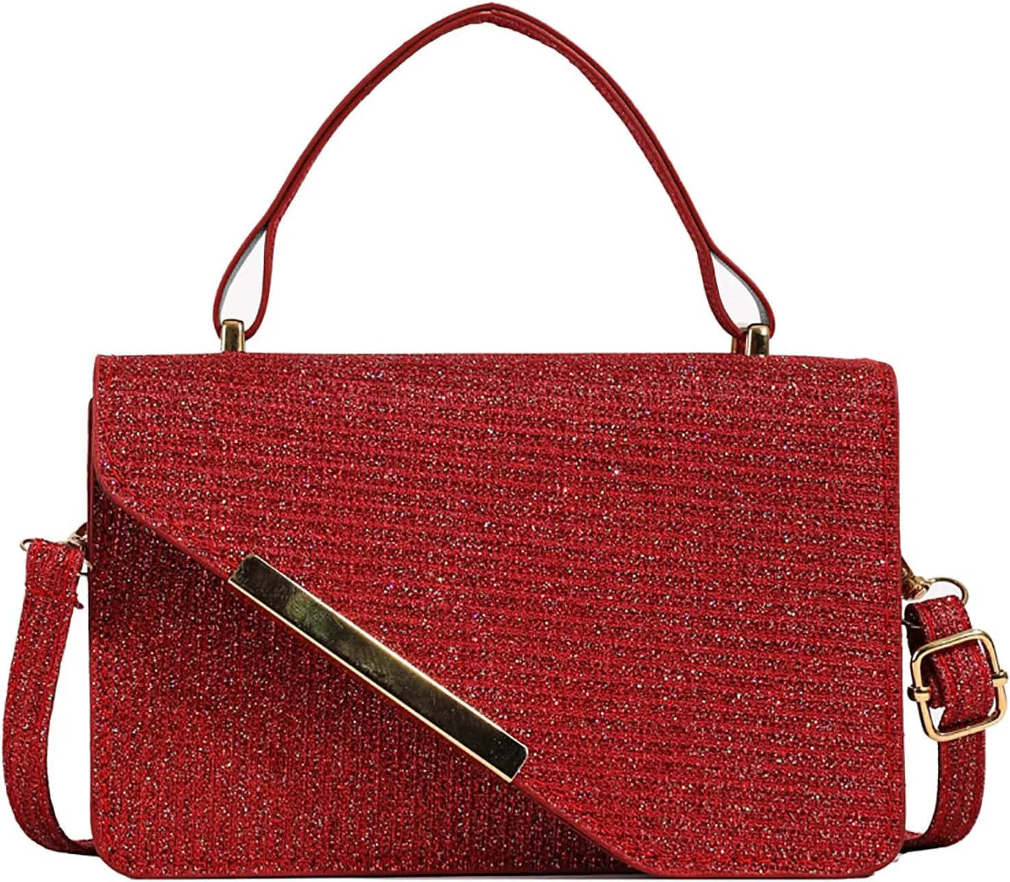 Small Crossbody Bags Sparkly Purse for Women, Evening Handbags Formal Clutch Purses with Removable Strap