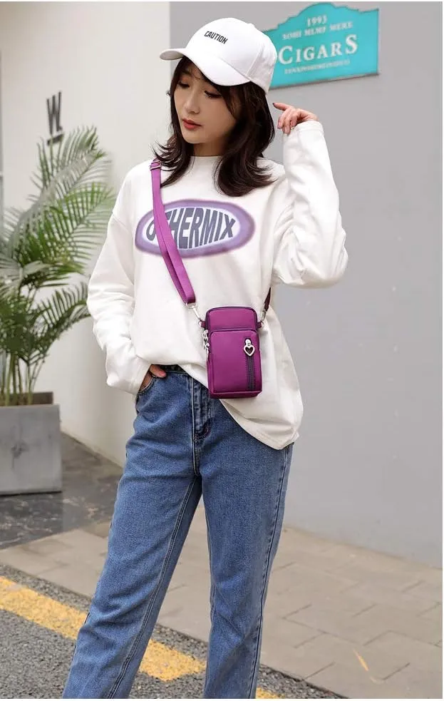 Small Crossbody Wallet Phone Bag Women Mini Crossbody Purse Cell Phone Shoulder Bag Mini Wallet Over Shoulder Strap