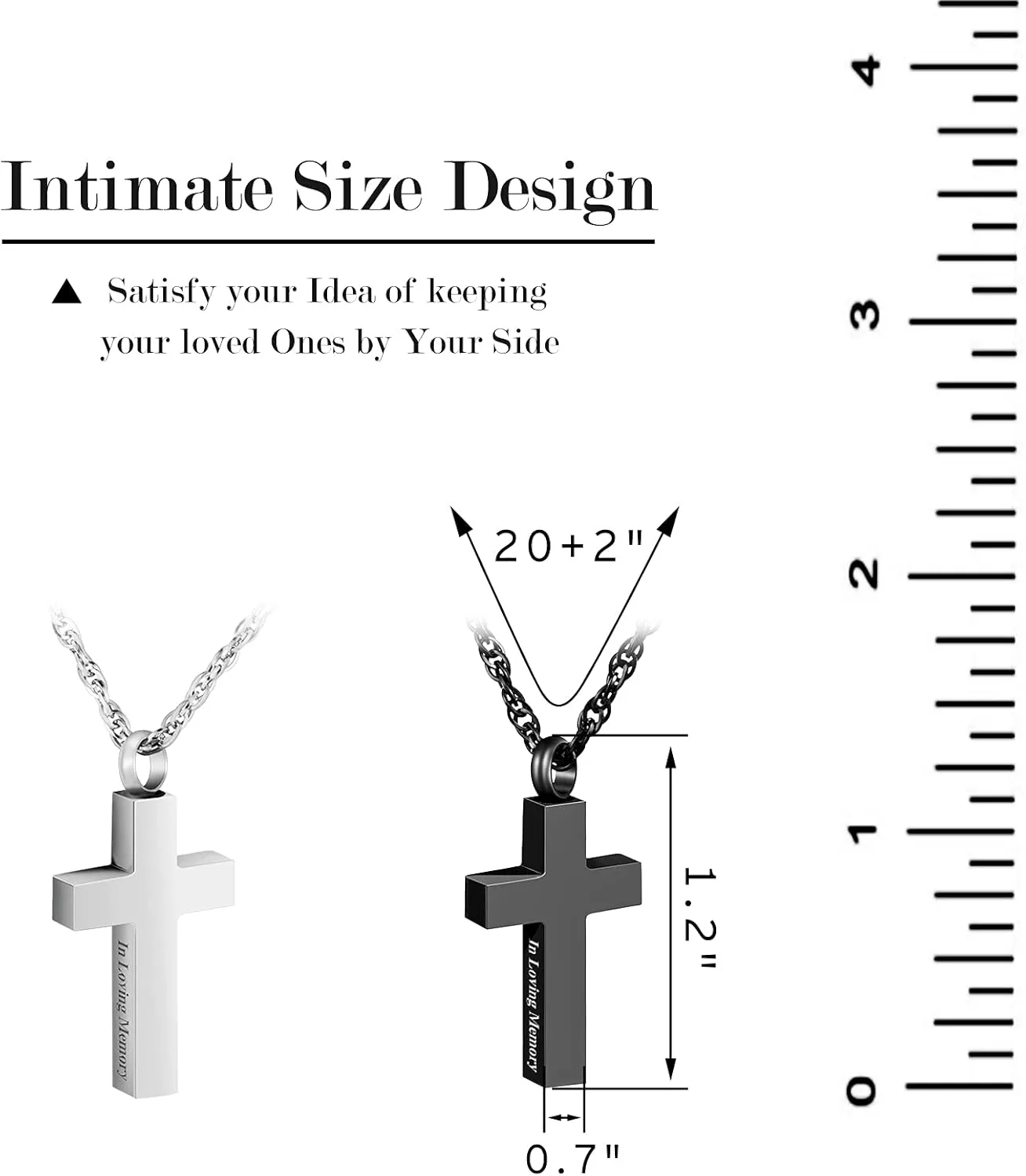 SOITIS Personalized Cylinder Cremation Jewelry for Ashes Custom Urn Necklace for Ashes Stainless Steel Memorial Urn Pendant Necklace