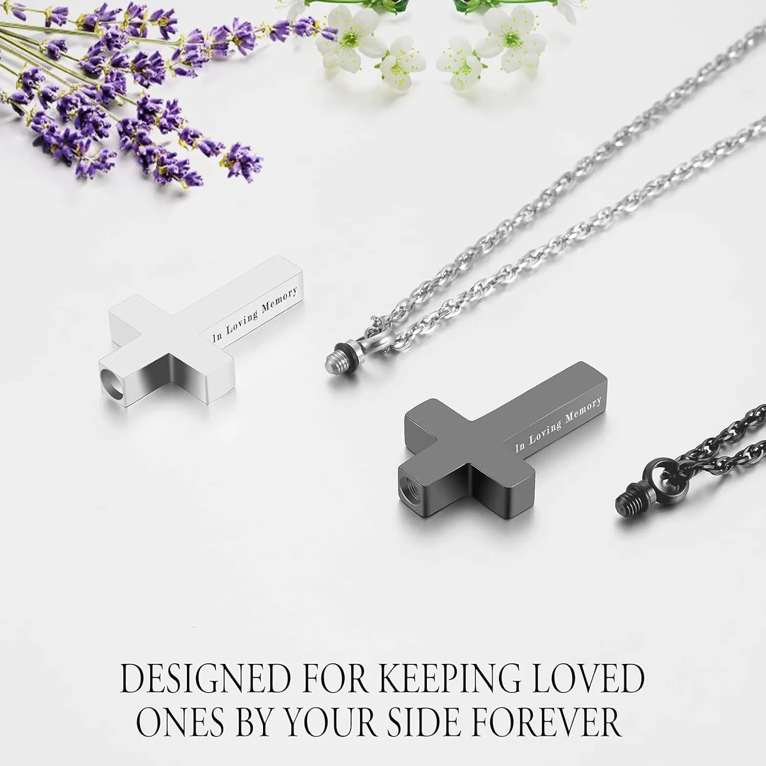 SOITIS Personalized Cylinder Cremation Jewelry for Ashes Custom Urn Necklace for Ashes Stainless Steel Memorial Urn Pendant Necklace