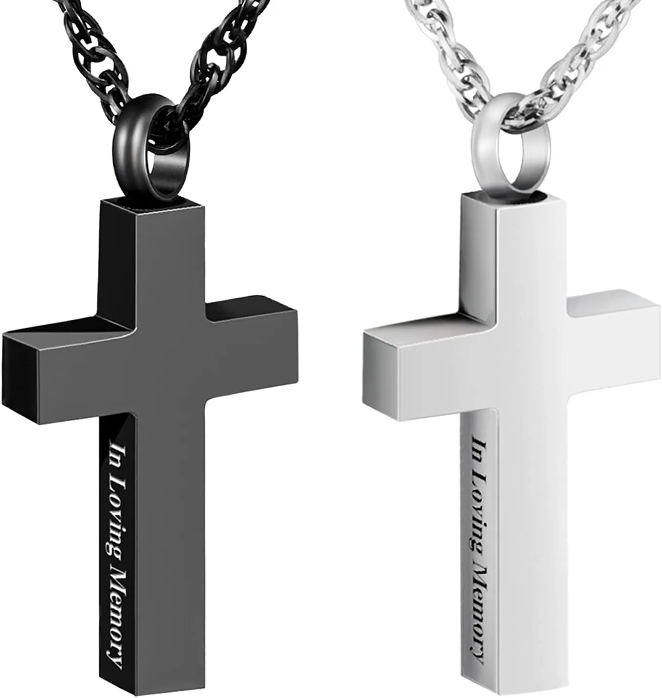 SOITIS Personalized Cylinder Cremation Jewelry for Ashes Custom Urn Necklace for Ashes Stainless Steel Memorial Urn Pendant Necklace