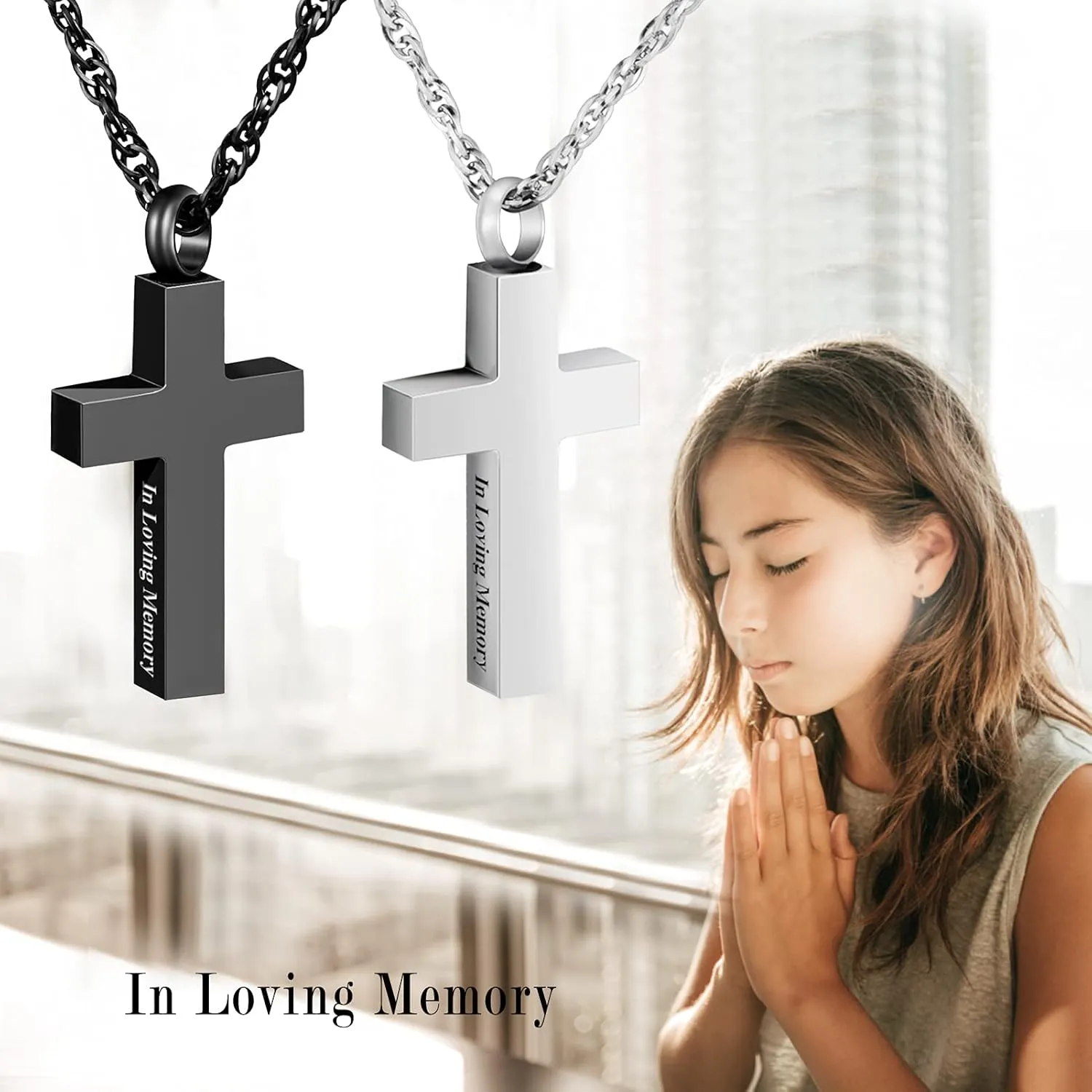 SOITIS Personalized Cylinder Cremation Jewelry for Ashes Custom Urn Necklace for Ashes Stainless Steel Memorial Urn Pendant Necklace