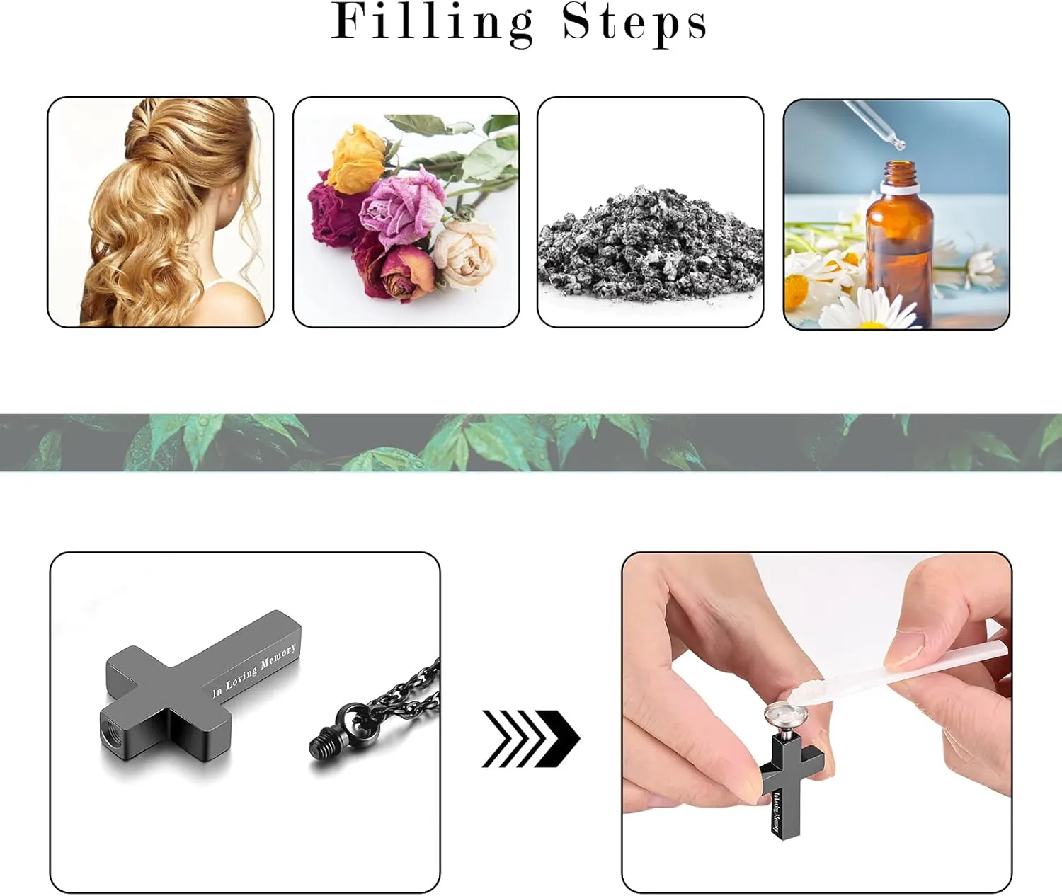 SOITIS Personalized Cylinder Cremation Jewelry for Ashes Custom Urn Necklace for Ashes Stainless Steel Memorial Urn Pendant Necklace