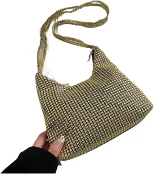 Sparkling Rhinestone Handbag Beaded Shiny Diamonds Purses Dinner Party Clutch Tote Women For Party Prom Cocktail Wedding