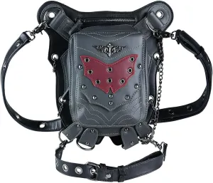 Steampunk Waist Bags for Women Leather Multifunctional Crossbody Bag Shoulder Bag With Belt Buckle