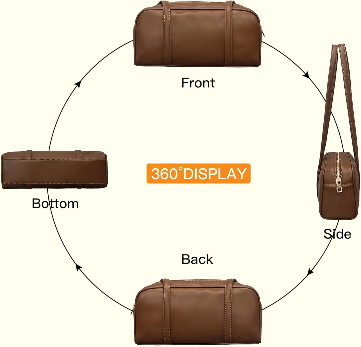 Swing Bag Shoulder Bags Purses for Women Vegan Leather Small Handbags with Zipper