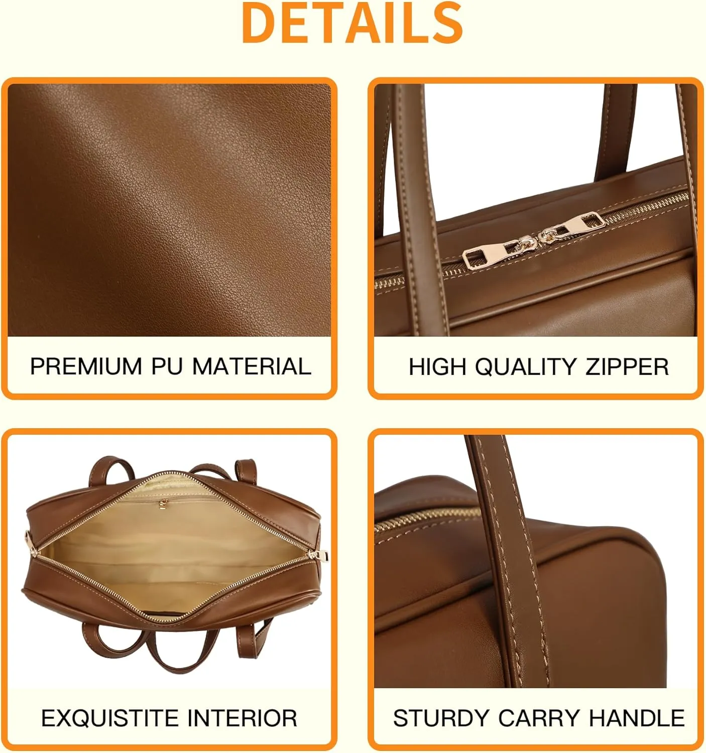 Swing Bag Shoulder Bags Purses for Women Vegan Leather Small Handbags with Zipper