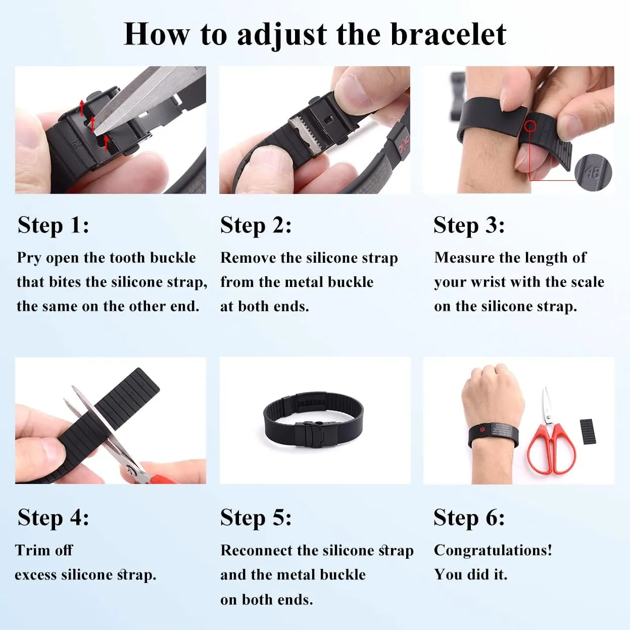 TINGKU Personalized Sport Medical Alert Bracelets for Men Women Kids Free Engraving Customized SOS ID Bracelet with Emergency Medical Card