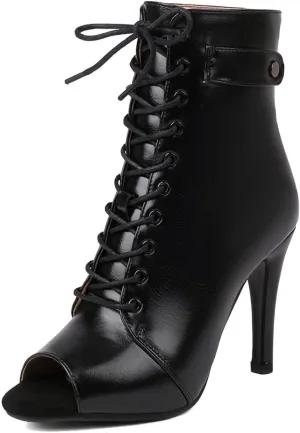 TINRYMX Womens Latin Dance Shoes Lace up Dance Heels Jazz Tango Ballroom Salsa Dance Shoes,Model-DS02