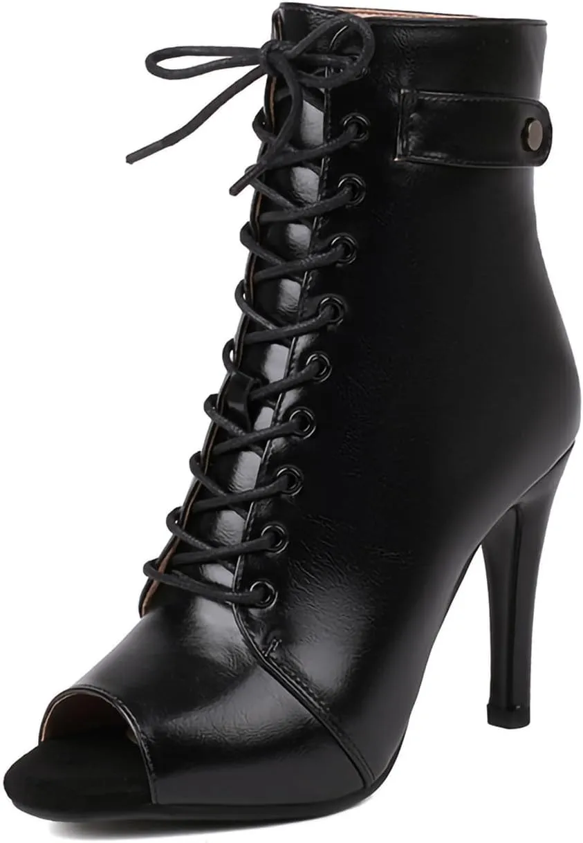 TINRYMX Womens Latin Dance Shoes Lace up Dance Heels Jazz Tango Ballroom Salsa Dance Shoes,Model-DS02